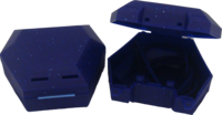 ZAHNSPANGENBOX mit Kordel blau mit Glitzer